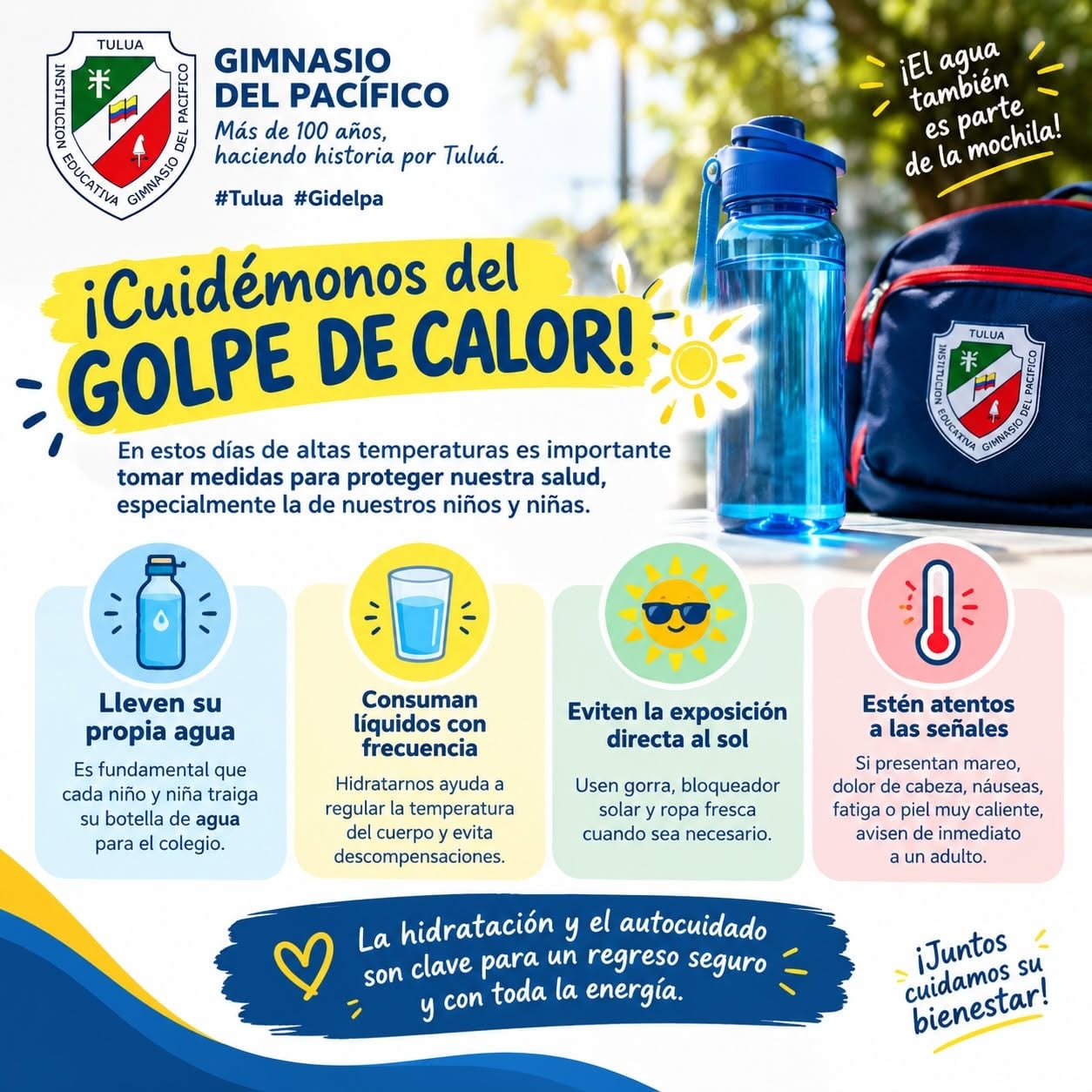 ¡Cuidémonos del golpe de calor! Recomendaciones del Gimnasio del Pacífico